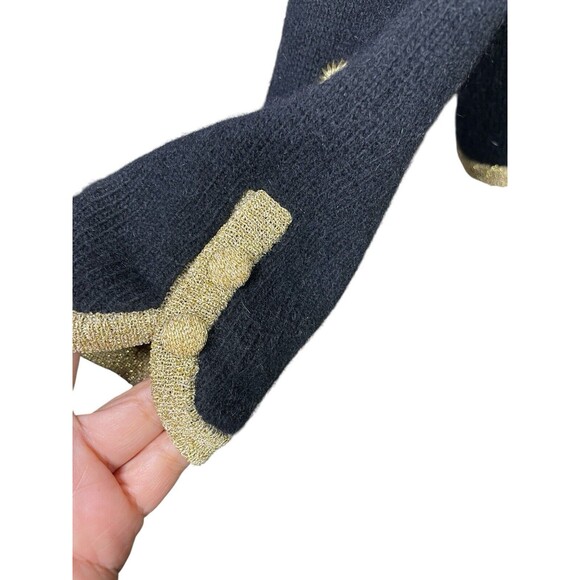 Vintage Charter Club petites by Jane Justin‎  Lambswool Angora Black Cardigan L - Picture 7 of 12